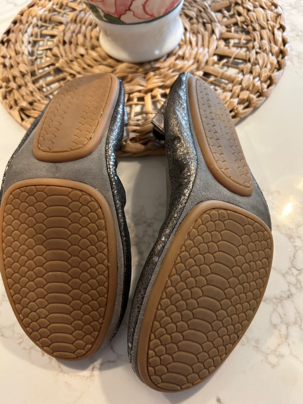 Yosi samra silver/pewter ballet flats 8 - Picture 3 of 3